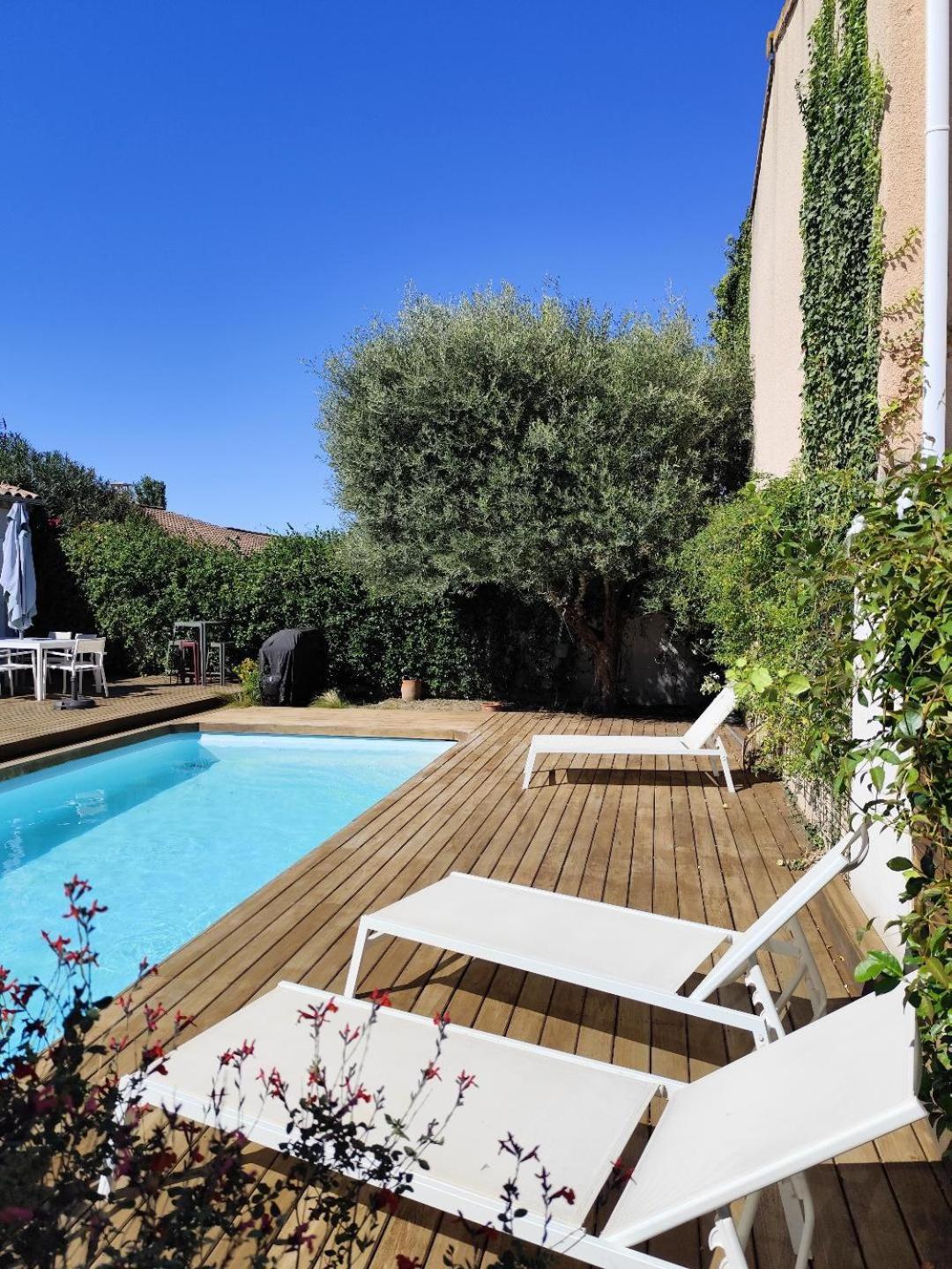 Chambre Studio Independante Au Calme Vue Sur Piscine Teyran Exterior foto