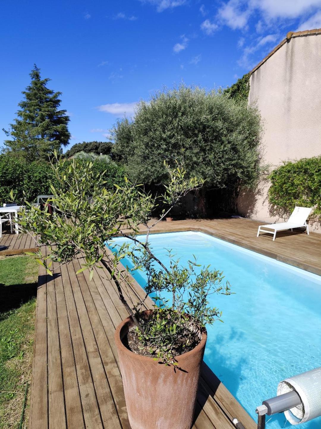 Chambre Studio Independante Au Calme Vue Sur Piscine Teyran Exterior foto